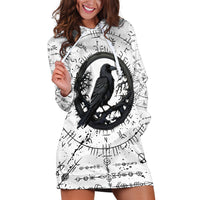 Viking Raven Hoodie Dress Fear Not Death For the Hour Of Your Doom - Wonder Print Shop