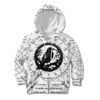 Viking Raven Kid Hoodie Fear Not Death For the Hour Of Your Doom - Wonder Print Shop
