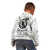 Viking Raven Kid Hoodie Fear Not Death For the Hour Of Your Doom - Wonder Print Shop