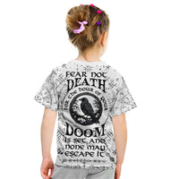 Viking Raven Kid T Shirt Fear Not Death For the Hour Of Your Doom - Wonder Print Shop
