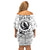 Viking Raven Off Shoulder Short Dress Fear Not Death For the Hour Of Your Doom - Wonder Print Shop