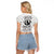 Viking Raven Raglan Cropped T Shirt Fear Not Death For the Hour Of Your Doom - Wonder Print Shop