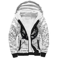 Viking Raven Sherpa Hoodie Fear Not Death For the Hour Of Your Doom - Wonder Print Shop