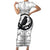 Viking Raven Short Sleeve Bodycon Dress Fear Not Death For the Hour Of Your Doom - Wonder Print Shop