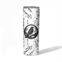 Viking Raven Skinny Tumbler Fear Not Death For the Hour Of Your Doom - Wonder Print Shop
