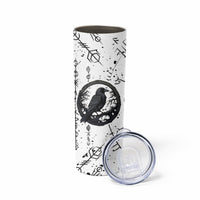 Viking Raven Skinny Tumbler Fear Not Death For the Hour Of Your Doom - Wonder Print Shop