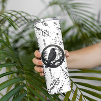 Viking Raven Skinny Tumbler Fear Not Death For the Hour Of Your Doom - Wonder Print Shop