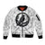 Viking Raven Sleeve Zip Bomber Jacket Fear Not Death For the Hour Of Your Doom - Wonder Print Shop