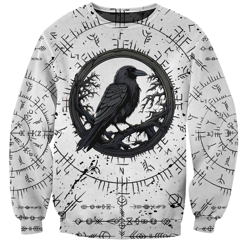 Viking Raven Sweatshirt Fear Not Death For the Hour Of Your Doom - Wonder Print Shop