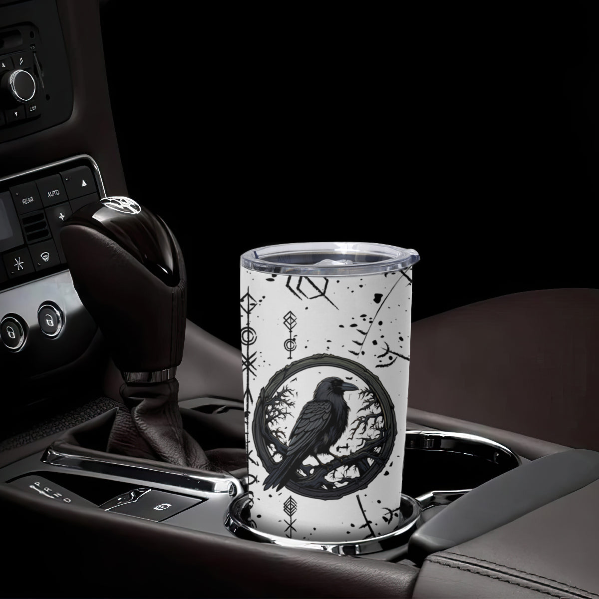 Viking Raven Tumbler Cup Fear Not Death For the Hour Of Your Doom - Wonder Print Shop