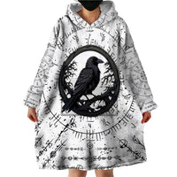 Viking Raven Wearable Blanket Hoodie Fear Not Death For the Hour Of Your Doom - Wonder Print Shop