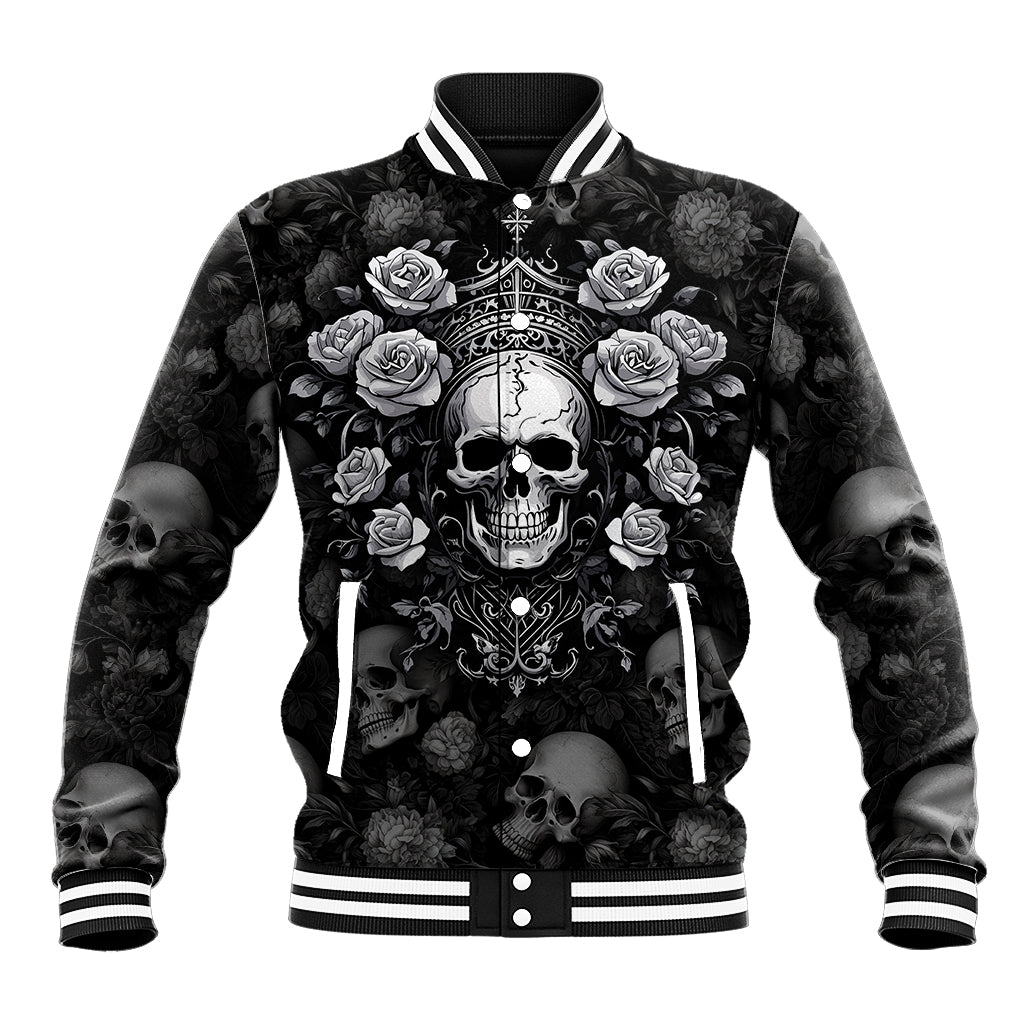 Skull Baseball Jacket I Am Who I Am Your Approval Isn't Needed - Wonder Print Shop