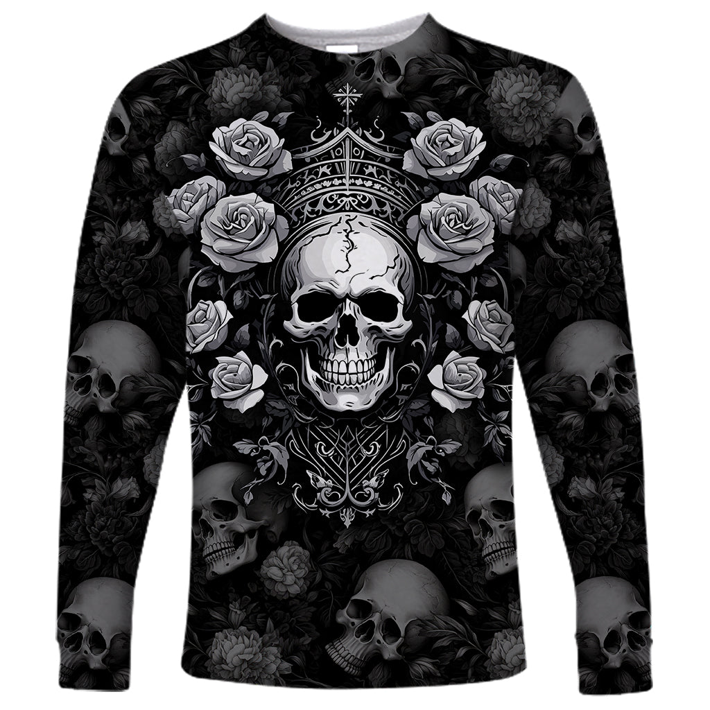 Skull Long Sleeve Shirt I Am Who I Am Your Approval Isn't Needed - Wonder Print Shop