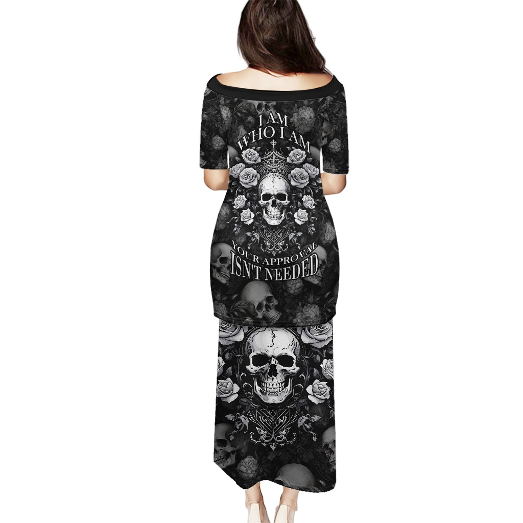 Skull Puletasi I Am Who I Am Your Approval Isn't Needed - Wonder Print Shop