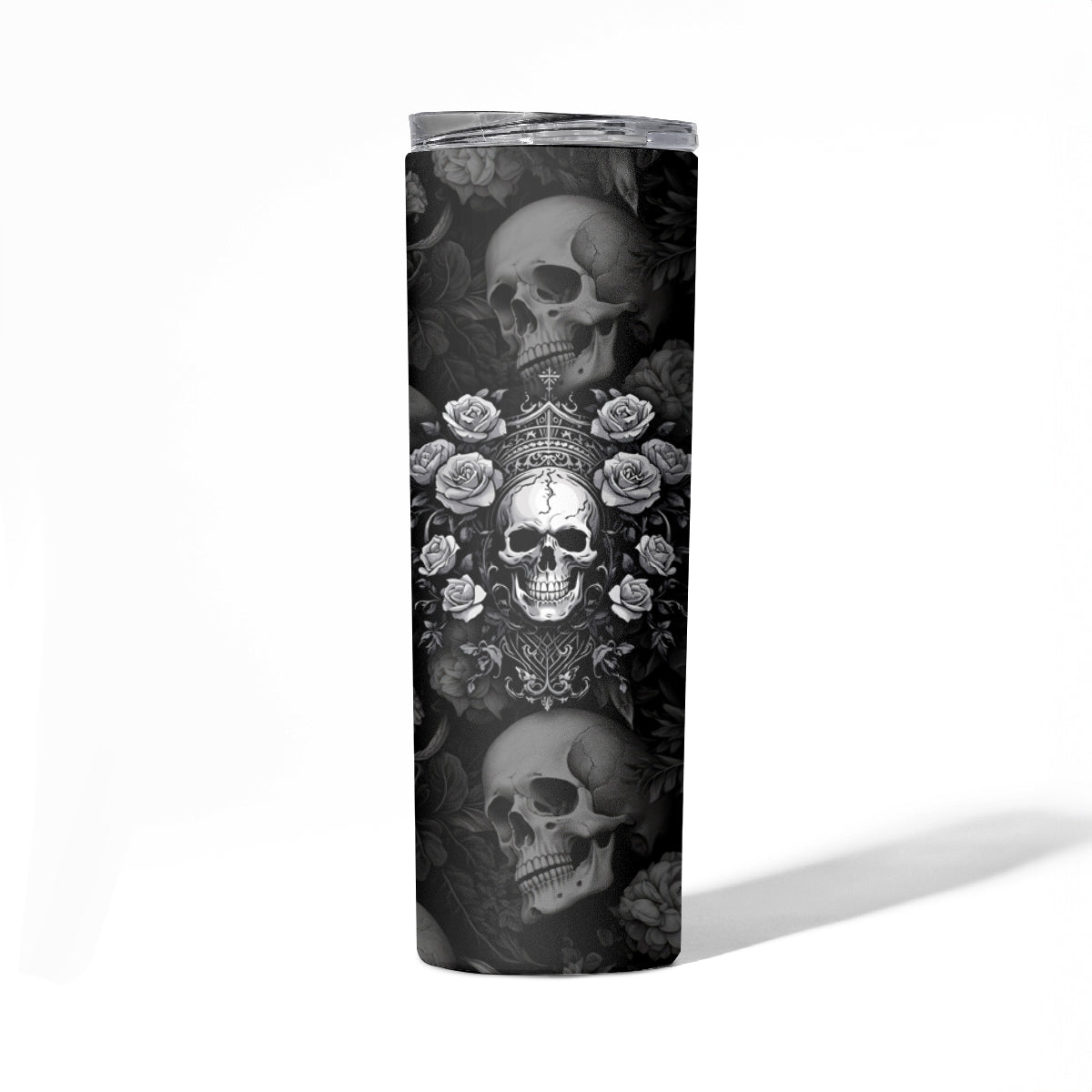 Skull Skinny Tumbler I Am Who I Am Your Approval Isn't Needed - Wonder Print Shop