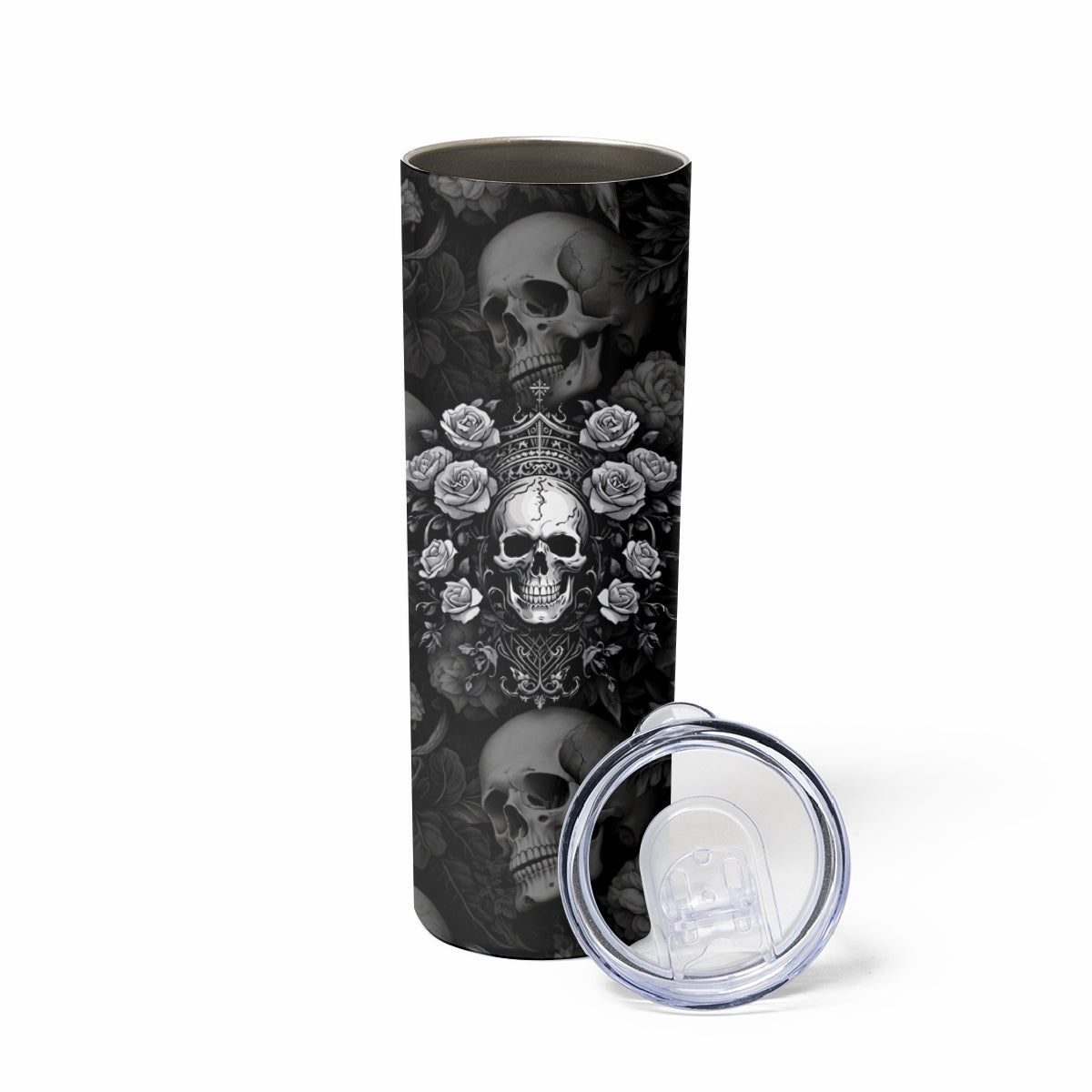 Skull Skinny Tumbler I Am Who I Am Your Approval Isn't Needed - Wonder Print Shop