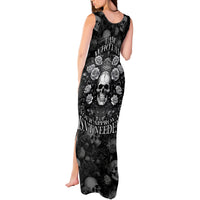 Skull Tank Maxi Dress I Am Who I Am Your Approval Isn't Needed - Wonder Print Shop