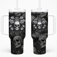 Skull Tumbler With Handle I Am Who I Am Your Approval Isn't Needed - Wonder Print Shop
