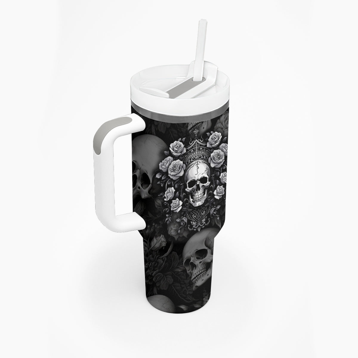 Skull Tumbler With Handle I Am Who I Am Your Approval Isn't Needed - Wonder Print Shop