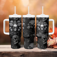 Skull Tumbler With Handle I Am Who I Am Your Approval Isn't Needed - Wonder Print Shop