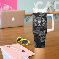 Skull Tumbler With Handle I Am Who I Am Your Approval Isn't Needed - Wonder Print Shop