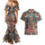 Native American Skull Couples Matching Mermaid Dress and Hawaiian Shirt Native Merican Spirit Of Freedom - Wonder Print Shop