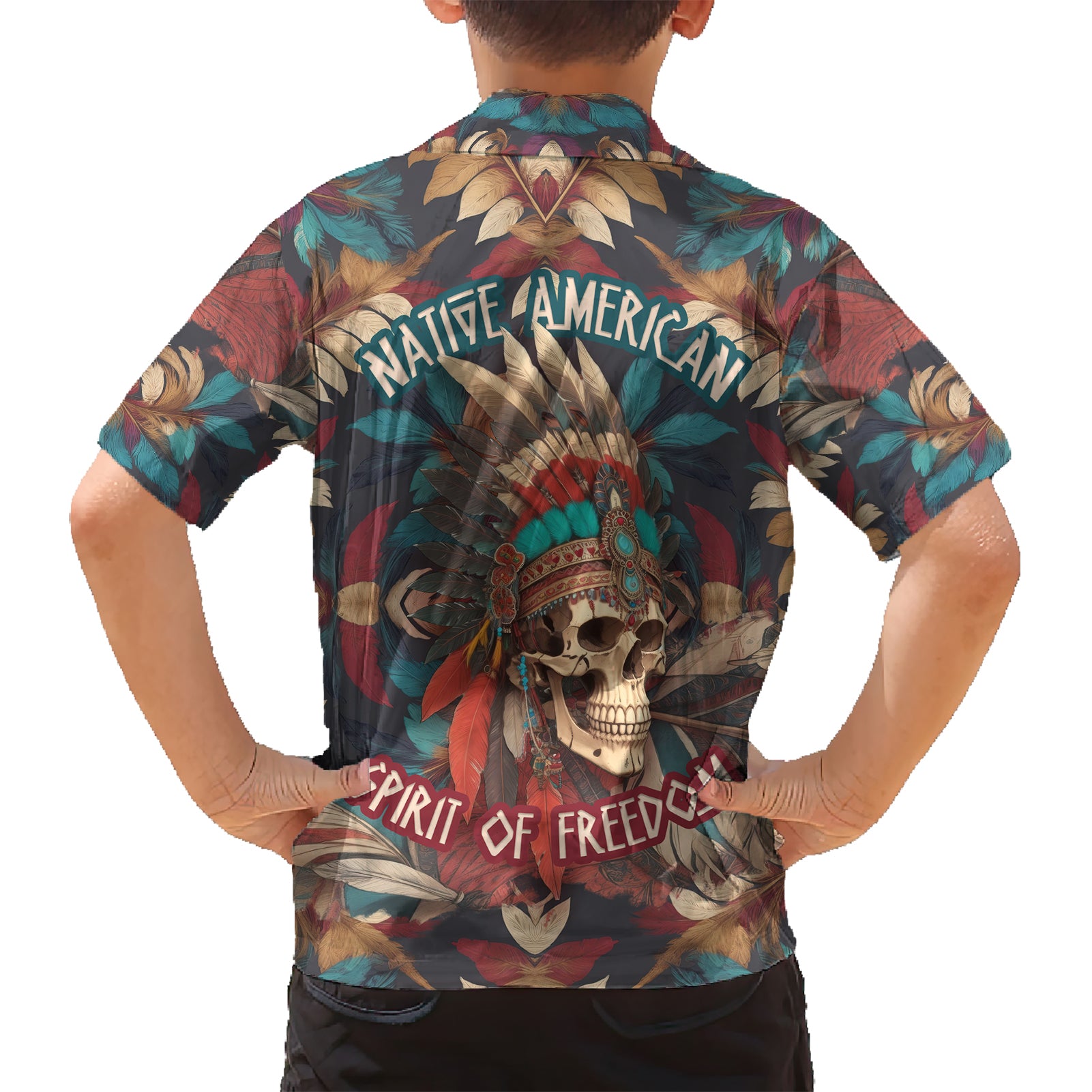 native-american-skull-kid-hawaiian-shirt-native-merican-spirit-of-freedom