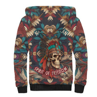Native American Skull Sherpa Hoodie Native Merican Spirit Of Freedom - Wonder Print Shop