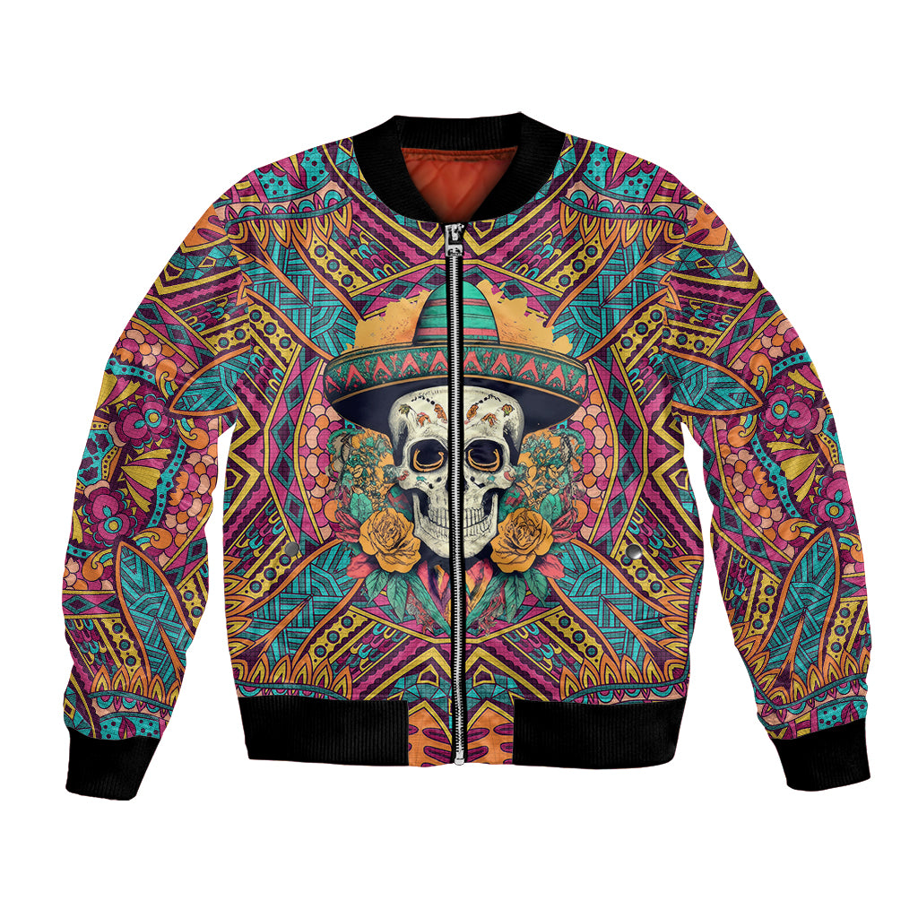Mexico Skull Bomber Jacket Let's Move To Mexico - Wonder Print Shop