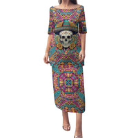 Mexico Skull Family Matching Puletasi Dress and Hawaiian Shirt Let's Move To Mexico - Wonder Print Shop