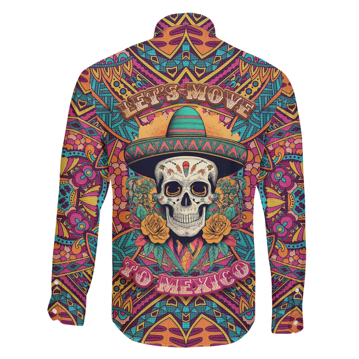 Mexico Skull Family Matching Tank Maxi Dress and Hawaiian Shirt Let's Move To Mexico - Wonder Print Shop