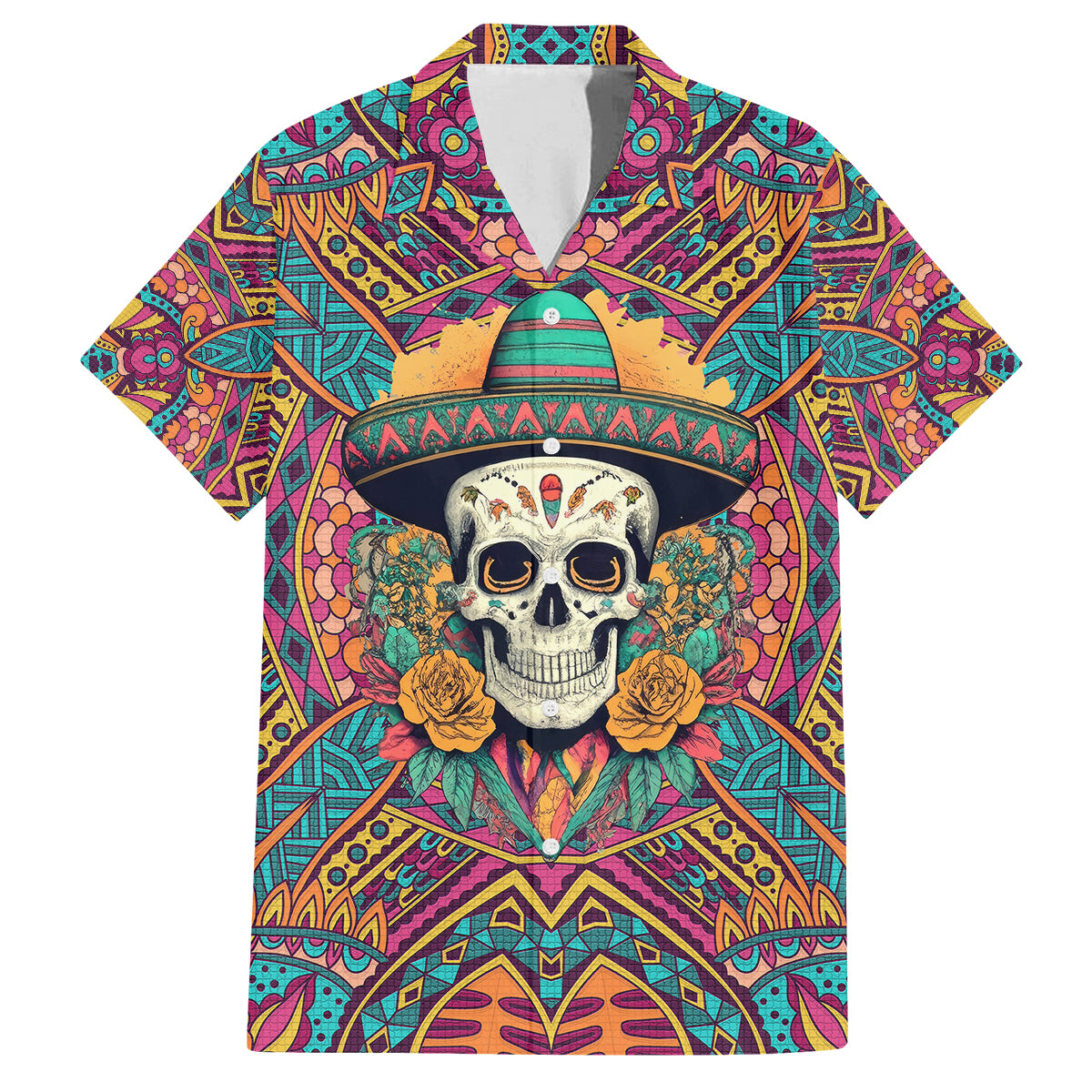 Mexico Skull Kid Hawaiian Shirt Let's Move To Mexico - Wonder Print Shop