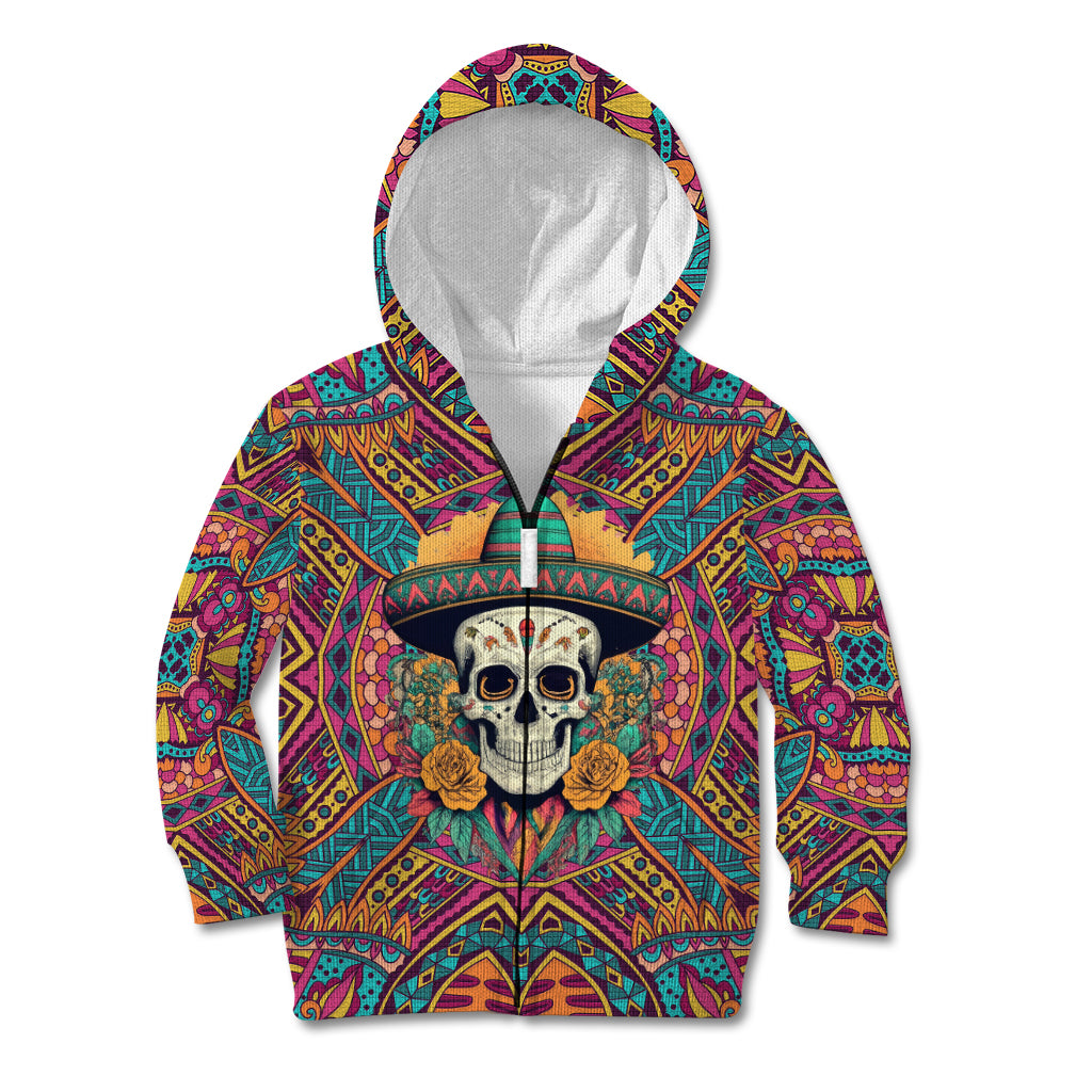 Mexico Skull Kid Hoodie Let's Move To Mexico - Wonder Print Shop