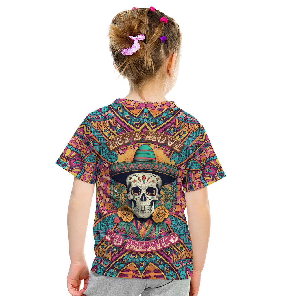 Mexico Skull Kid T Shirt Let's Move To Mexico - Wonder Print Shop