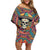 Mexico Skull Off Shoulder Short Dress Let's Move To Mexico - Wonder Print Shop