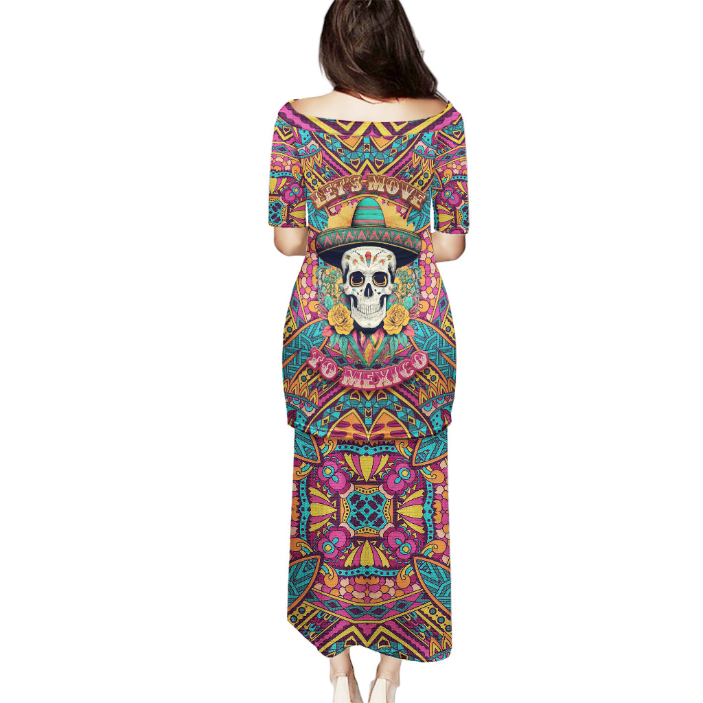 Mexico Skull Puletasi Let's Move To Mexico - Wonder Print Shop