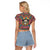 Mexico Skull Raglan Cropped T Shirt Let's Move To Mexico - Wonder Print Shop