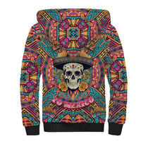 Mexico Skull Sherpa Hoodie Let's Move To Mexico - Wonder Print Shop