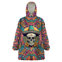 Mexico Skull Wearable Blanket Hoodie Let's Move To Mexico - Wonder Print Shop