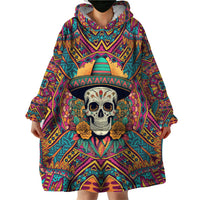 Mexico Skull Wearable Blanket Hoodie Let's Move To Mexico - Wonder Print Shop