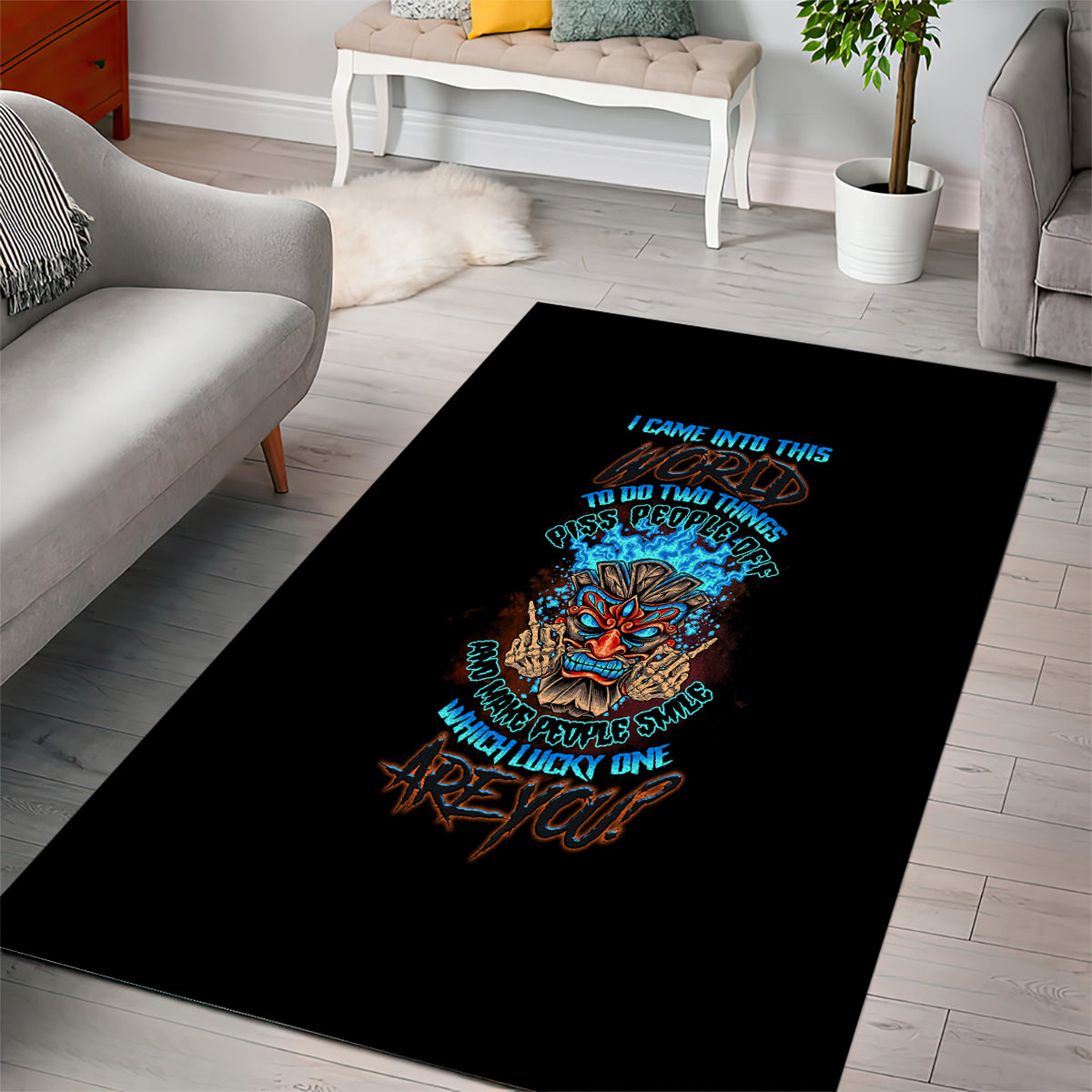 which-lucky-one-are-you-skull-tiki-area-rug