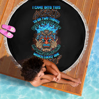 Which Lucky One Are You Skull Tiki Beach Blanket - Wonder Print Shop