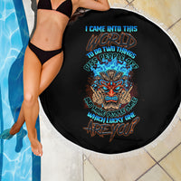 Which Lucky One Are You Skull Tiki Beach Blanket - Wonder Print Shop