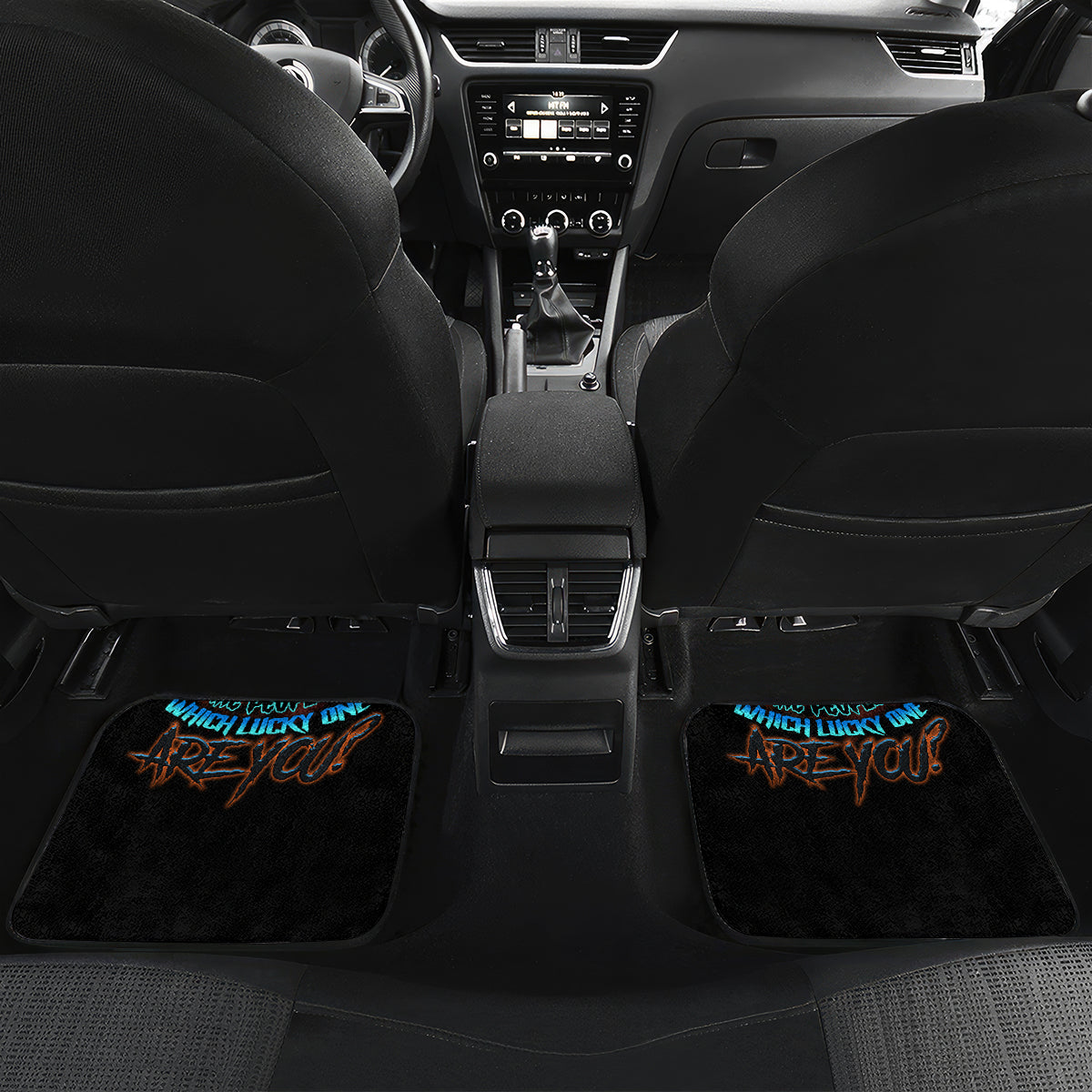 Which Lucky One Are You Skull Tiki Car Mats - Wonder Print Shop