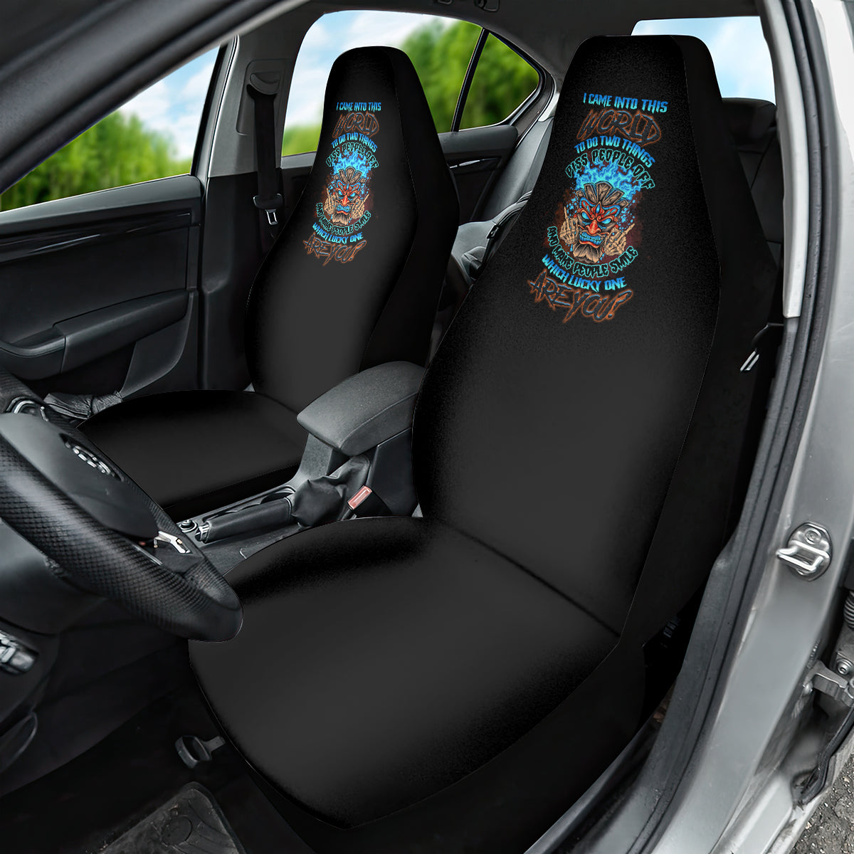Which Lucky One Are You Skull Tiki Car Seat Cover - Wonder Print Shop
