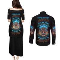 Which Lucky One Are You Skull Tiki Couples Matching Puletasi Dress and Long Sleeve Button Shirt - Wonder Print Shop