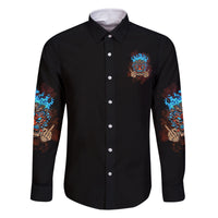 Which Lucky One Are You Skull Tiki Family Matching Long Sleeve Bodycon Dress and Hawaiian Shirt - Wonder Print Shop