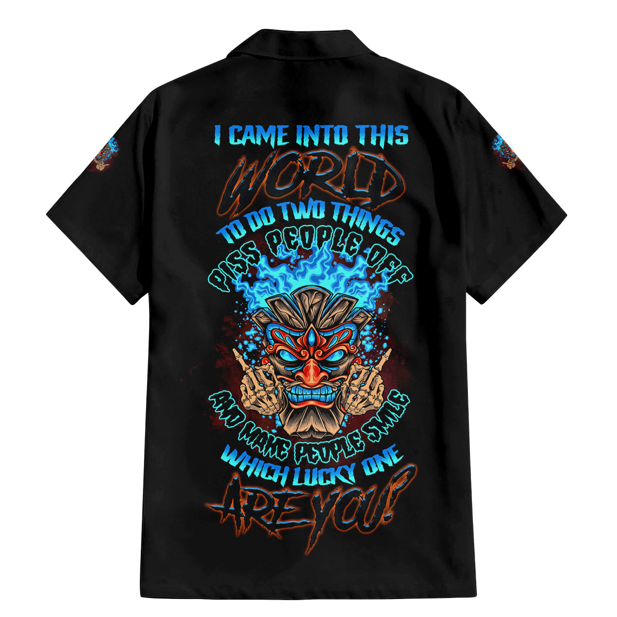 Which Lucky One Are You Skull Tiki Family Matching Mermaid Dress and Hawaiian Shirt - Wonder Print Shop