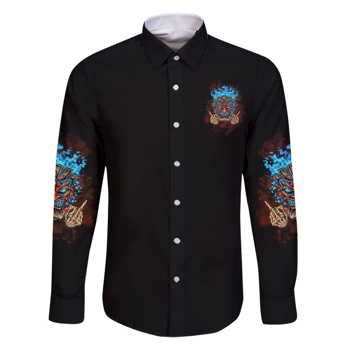 Which Lucky One Are You Skull Tiki Family Matching Short Sleeve Bodycon Dress and Hawaiian Shirt - Wonder Print Shop