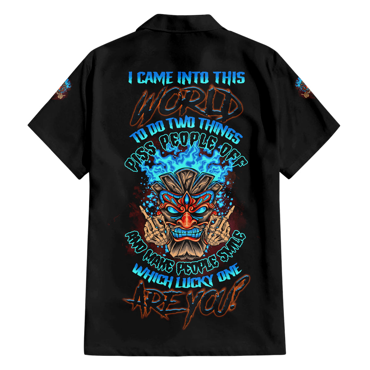 Which Lucky One Are You Skull Tiki Hawaiian Shirt - Wonder Print Shop